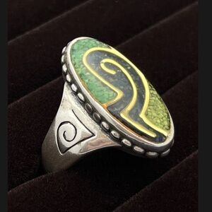 Carolyn Pollack Green and Gold Artistic Ring